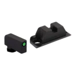 Ameriglo Optic Compatible Sight Set for Glock Gen 5 A-Cut, black sights with green front dot