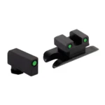 Ameriglo Optic Compatible Sight Set for Glock 43X/48 A-Cut, black sights with green dots