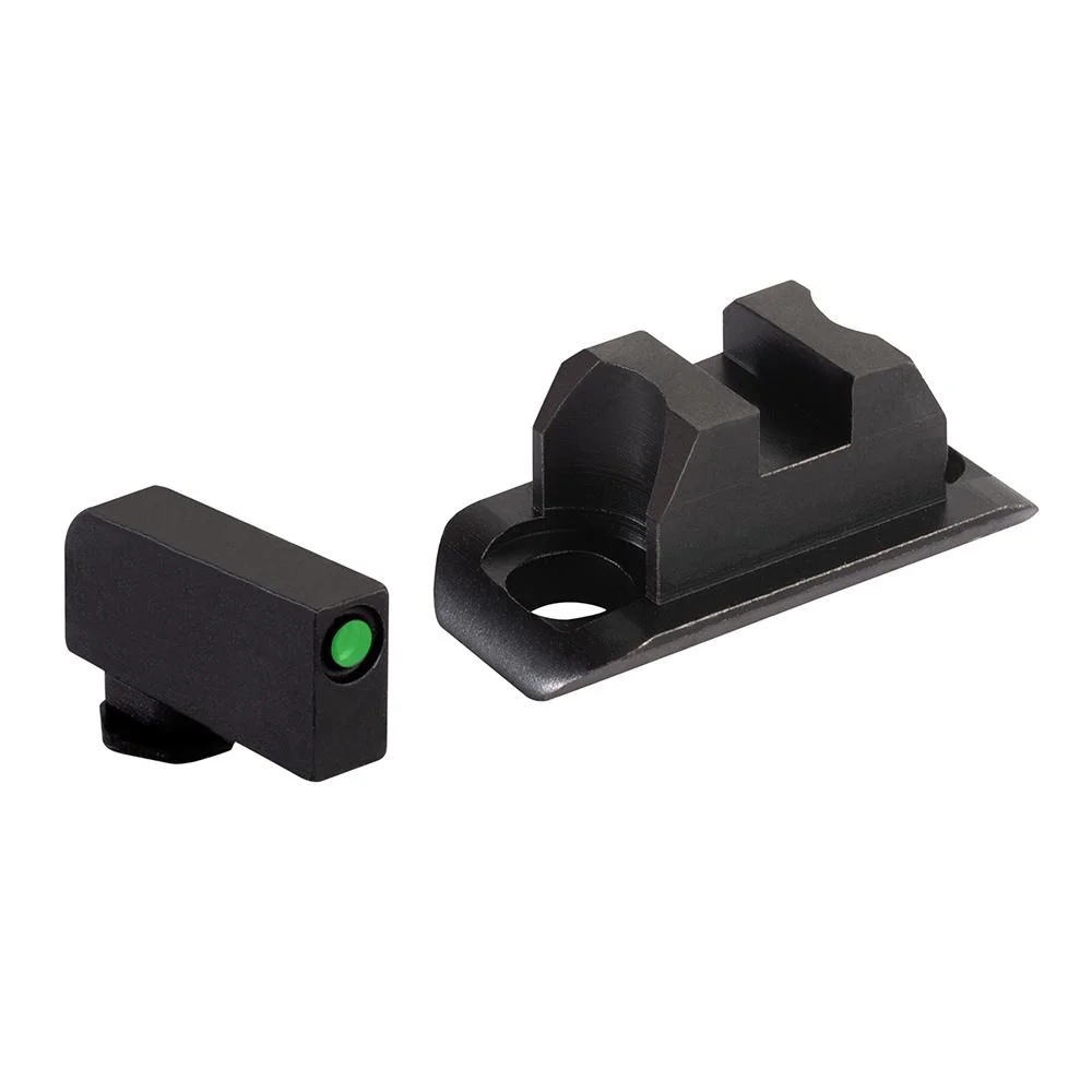 primary-35017 Ameriglo Optic Compatible Sight Set, black front and rear sights with green front dot