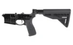 Bravo Company BCM CMPLT LWR W/BCM STK MD 3 BK BLEM, black lower receiver, grip and skeleton stock, left side