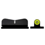 XS Sight DXW2 Big Dot Sight, black rear sight and yellow-ring front sight, front view