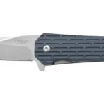 CAMILLUS WEDGE FOLDING KNIFE, right-side view with silver blade and textured gray handle