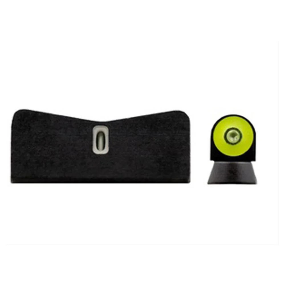 primary-35092 XS Sight DXT2 Big Dot Sight, black rear and front sights with yellow dot, front view