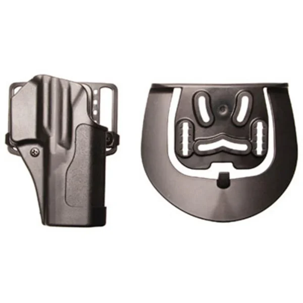 Blackhawk! Sportster Standard CQC Holster Glock 17/22/31, black, front and rear views