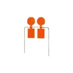 Do-All Outdoors Money Shot Double Swinger Target, front view with two orange steel targets