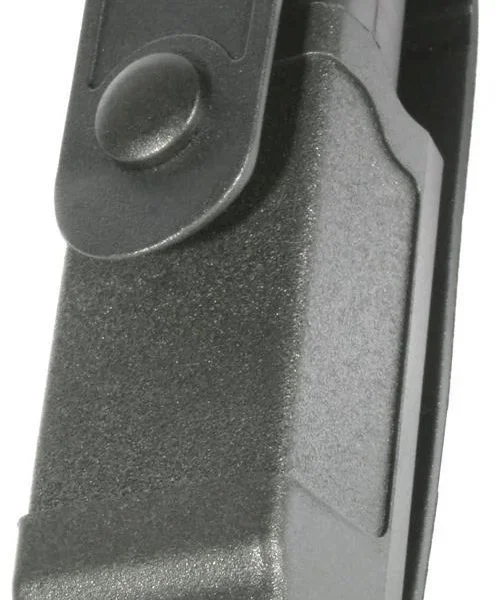 Blackhawk! Tactical Magazine Pouch in black with snap closure, angled front view