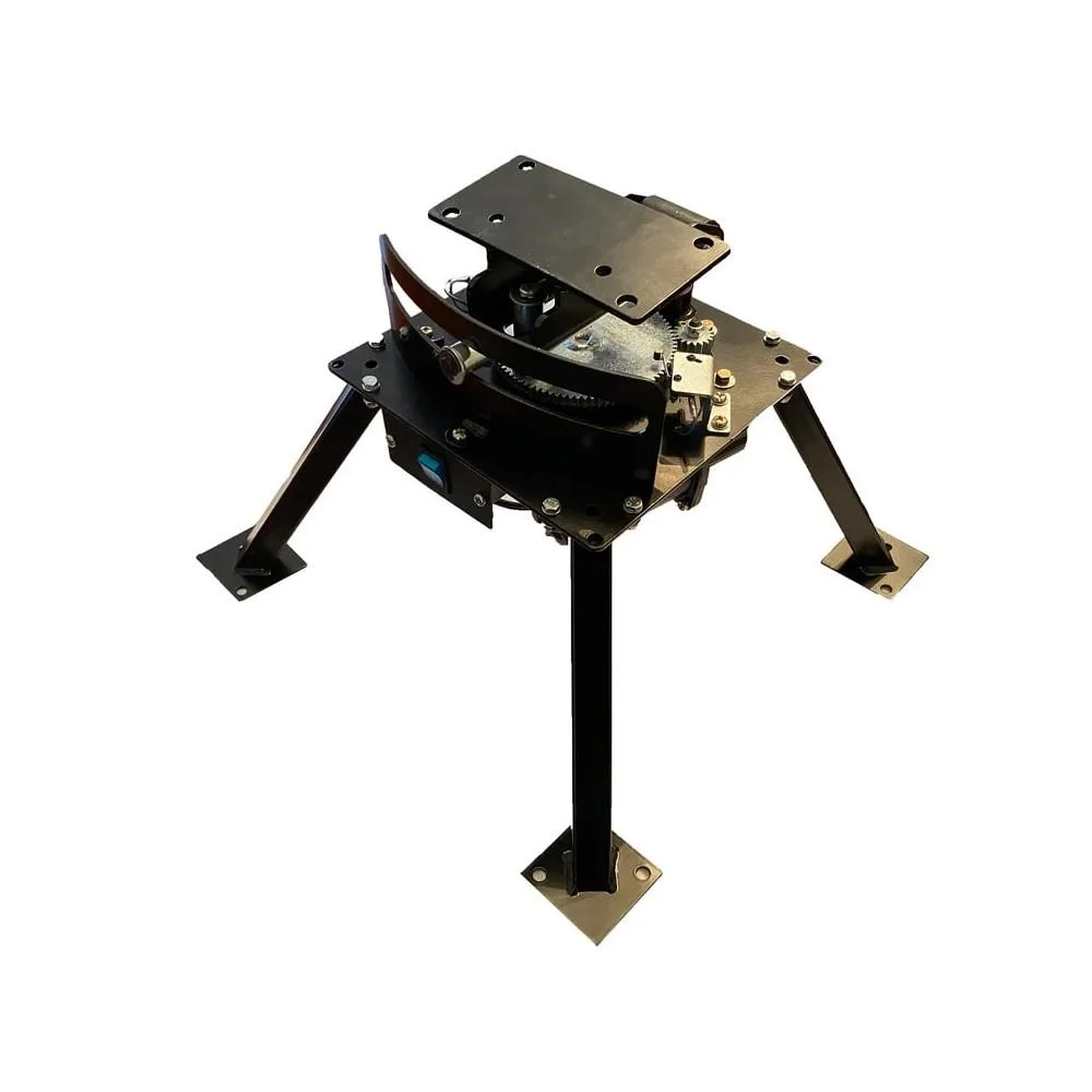 primary-35214 Do-All Outdoors Auto Adjustable Wobbler Kit, black and brass angled view on four-legged stand