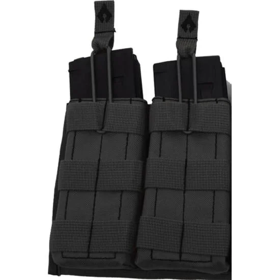 Advance Warrior Solutions LLC Advance Warrior Solutions Open Top Double Mag Pouch Black