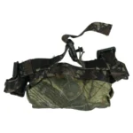 Summit Seat-O-The-Pants Tree Saddle, camouflage fabric seat with black straps and buckles