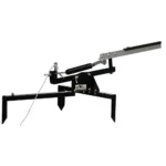 Do-All Outdoors Competitor Full Cock Trap in black and silver with throwing arm and ground stakes