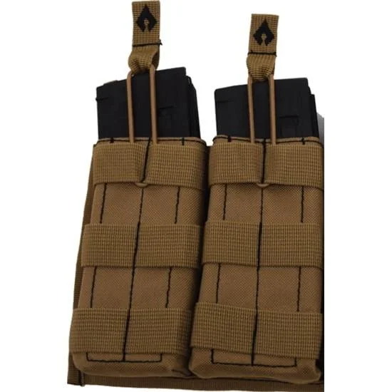 Advance Warrior Solutions LLC Advance Warrior Solutions Open Top Double Mag Pouch Tan