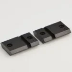 Warne Manufacturing Company TIKKA ALL FLAT TOPS MATTE, angled view of black mounting base