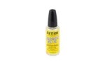 OTIS GUN OIL 1OZ W/ PRECISION NEEDLE yellow bottle, front view with black needle cap
