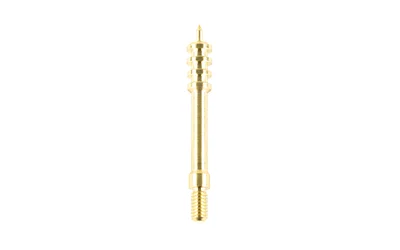 primary-3538 OTIS .30CAL PIERCE POINT JAG, gold-coloured jag shown upright with pointed tip and threaded base