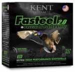Kent Fasteel 2.0 Shotshells black retail box, front view with flying duck artwork