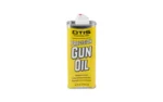 OTIS PRECISION GUN OIL 4 OZ yellow aerosol can with gray cap, front view