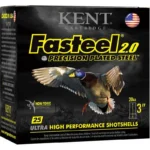 Kent Fasteel + Precision Plated Steel Waterfowl Shotshells, black box with duck graphic