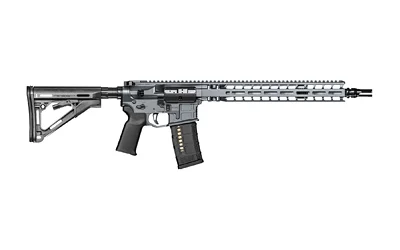 RADIAN MODEL 1 14.5 6MM ARC GRY gray rifle, right-side view with stock, magazine and long rail