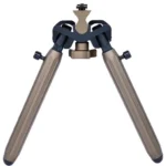 Warne Aluminum Vapor Bipod, front view in flat dark earth with two extended legs