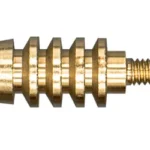OTIS 45 ACP PIERCE POINT JAG BRASS side view with pointed tip, ribbed body and threaded end