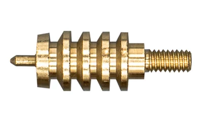 primary-3546 OTIS 45 ACP PIERCE POINT JAG BRASS side view with pointed tip, ribbed body and threaded end