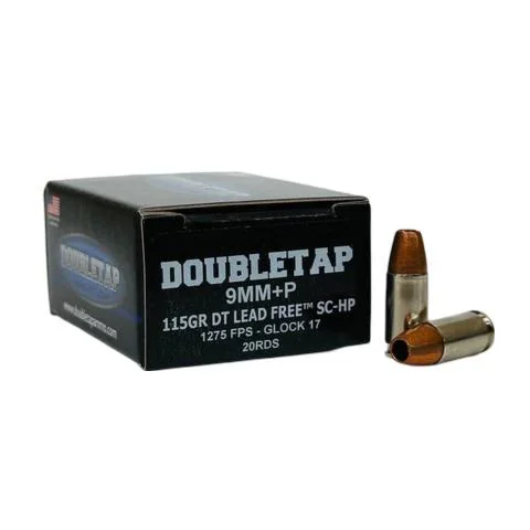 Double Tap Ammunition Double Tap DT Lead Free Handgun Ammunition 9mm(+P) 124gr SCHP1250 fps 20/cts
