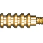 OTIS 9MM PIERCE POINT JAG BRASS side view with pointed tip, ribbed body and threaded end