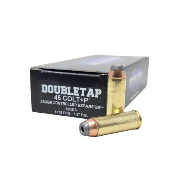 Double Tap Ammunition Double Tap Controlled Expansion Handgun Ammunition .45 Colt(+P) 250gr SJHP 1375 fps 20/ct