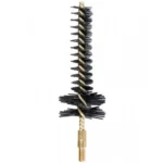 Montana X-Treme Nylon Bristle AR Chamber Brush, upright view with black bristles and brass stem