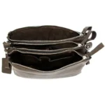 Rugged Rare Cameleon Iris Concealed Carry Purse, burnt umber top view with open zippered pockets