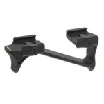 Leapers UTG Ultra Slim Angled Foregrip matte black in side view with mounting hardware