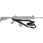 AOB Battenfeld Technologies Single Point Sling Kit black sling shown attached to a gray rifle