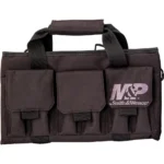 AOB Battenfeld Technologies Pro Tac Handgun Case Single, black front view with handles and pouches