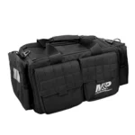 AOB Battenfeld Technologies M&P Officer range bag in black, angled view with handles and pockets