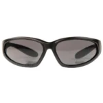 AOB Smith & Wesson Sergeant Shooting Glasses, front view with black frame and smoke lenses