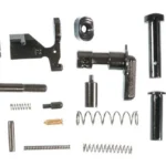 AOB Battenfeld Technologies Smith & Wesson AR-15 Lower Parts Kit, black parts laid out from above