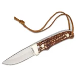 Battenfeld Knives Schrade Uncle Henry Next Gen PH1N, fixed silver blade with brown textured handle