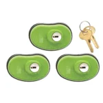 AOB Lockdown Keyed Trigger Lock 3-Pack, three green keyed locks with two brass keys