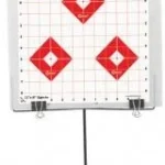 AOB Battenfeld Technologies Ultra Portable Target Stand, front view with five red diamond targets