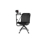 AOB BOG DeathGrip 360 Chair, black swivel chair with tripod base and mounted rest