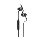 AOB Caldwell E-MAX Power Cords, black front view with two earbuds and inline controls