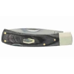 Battenfeld Old Timer Heritage Series Bruin Knife, closed black handle with silver bolster