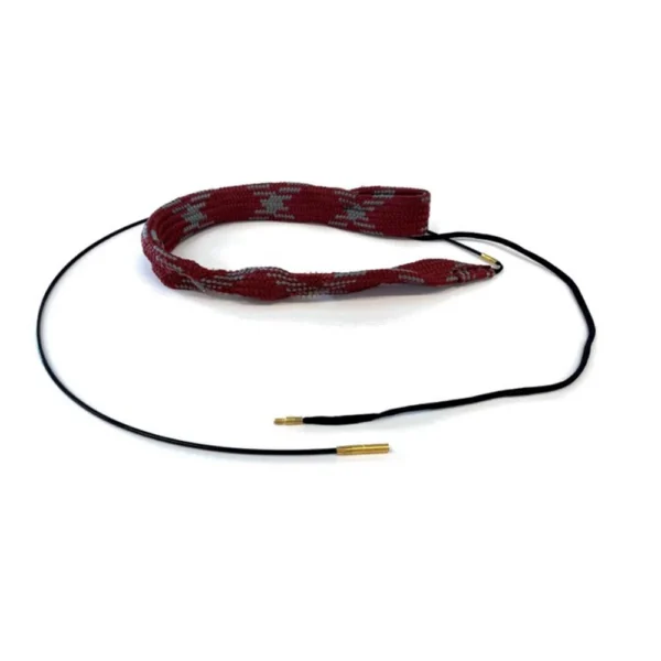 AOB Tipton Nope Rope red cleaning rope with black pull cord, laid out in a loop