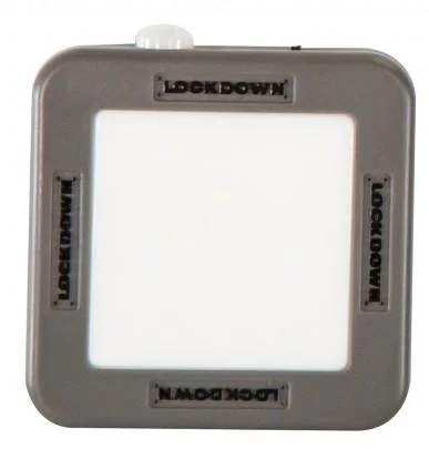 AOB Caldwell Automatic Cordless 25 LED Vault Light, front view of square gray light panel