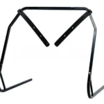 AOB Caldwell Steel Target Stand, black front view with XL strap plate hanger frame
