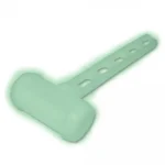 AOB Ultimate Survival Peg Mallet, glow-in-the-dark pale green mallet with perforated handle