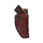 Battenfeld Knives Smith & Wesson M325 Revolver Knife, brown handle partly drawn from leather sheath