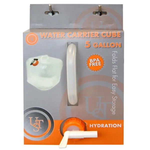 AOB Ultimate Survival Water Carrier Cube 5 Gallon - Clear