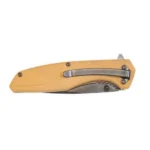 Battenfeld Knives Smith & Wesson 1084312, closed FDE folding knife side view with pocket clip