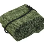 AOB Lockdown Gun Sock - Scoped Rifle, folded green knit sock with black stitched edging